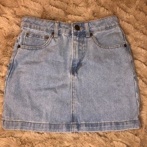 Forever21 Light Wash Denim Jean Mini Skirt
